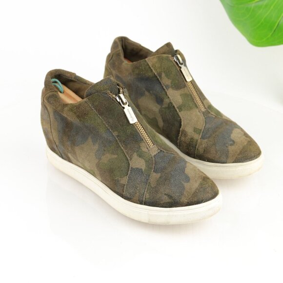 Blondo Womens Glenda Boot Size 9 Waterproof Camo Green Suede Hidden Wedge Heel - Picture 12 of 12